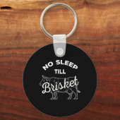 Porte-clés Pas De Sommeil Til Brisket - Boeuf Bbq Drôle (Recto)
