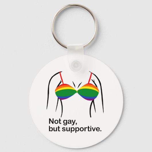Porte-clés PAS GAY MAIS SUPPORTIVE BRA -.png (Recto)