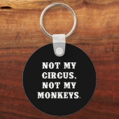Porte-clés Pas mon cirque, pas mes singes (Recto)