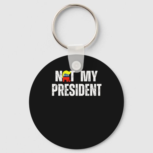 Porte-clés Pas mon président Trump 2025 (Recto)