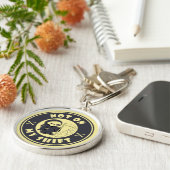 Porte-clés Pas sur mon poste Grim Reaper Citation d'Halloween (Côté)