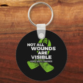 Porte-clés Pas toutes les blessures Visible Santé mentale Sen (Recto)