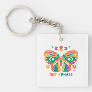 Porte-clés Pas une phase - Colorée Butterfly LGBTQ Pride