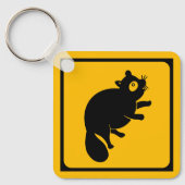 Porte-clés Passage à Tanuki ! SYMBOLE ROUTIER Japonais (Recto)