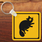 Porte-clés Passage à Tanuki ! SYMBOLE ROUTIER Japonais (Recto)