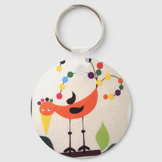 Porte-clés passaro en coeurs (Recto)