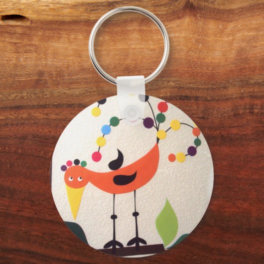 Porte-clés passaro en coeurs (Recto)