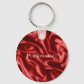 Porte-clés Passion Rouge Romantique Faux Satin (Recto)