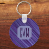 Porte-clés Passion violette | Monogramme à brosse de prune vi (Recto)