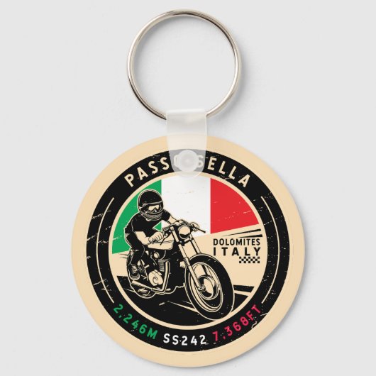 Porte-clés Passo Sella | Italie | Motorcycle (Recto)