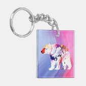 Porte-clés Pastel Arctic Explorer en aquarelle (Devant gauche)