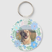 Porte-clés Pastel Blue Labrador Retriever Custom Photo  (Verso)