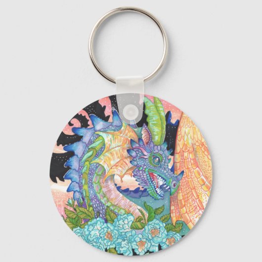 Porte-clés Pastel Blue Rose Dragon (Recto)