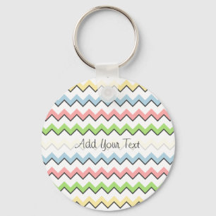 Porte-clés Pastel Chevron-Drop Shadow par Shirley Taylor