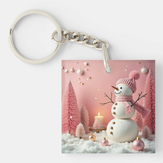 Porte-clés Pastel Christmas - Acrylic Keychain (Devant)