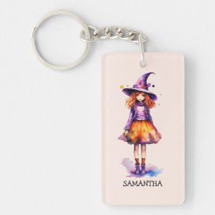 Porte-clés Pastel Cute Witch Girl - Halloween esthétique (2)