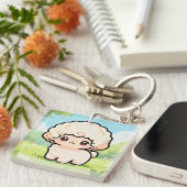 Porte-clés Pastel Fluffy Lamb Keychain (Devant Droit)