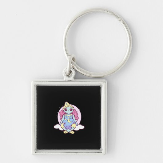 Porte-clés Pastel Goth Whimsigoth Clown Ragdoll (Devant)