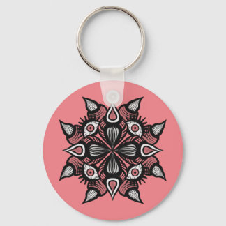 Porte-clés Pastel Goth Witch Design - Monstre Rose Noir