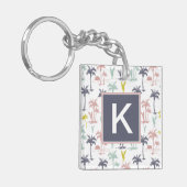 Porte-clés Pastel Palm Tree by the Beach Motif (Devant gauche)