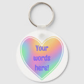 Porte-clés Pastel personnalisé Rainbow Heart (Recto)