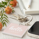 Porte-clés Pastel Pink Bonjour Et Vous Vous Nommez<br><div class="desc">Pastel Pink Bonjour Et Vous Vous Nommez</div>