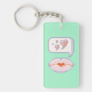 Porte-clés Pastel Pixel Lèvres Kissy - Porte - clé acrylique 