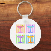 PORTE-CLÉS PASTEL POP ART MARTINIS (Recto)