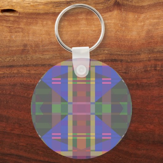Porte-clés Pastel rainbow Colorful Geometric (Verso)