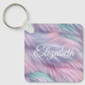 Porte-clés Pastel Rainbow Fur (Recto)