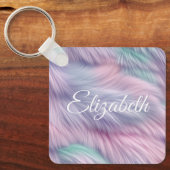 Porte-clés Pastel Rainbow Fur (Recto)