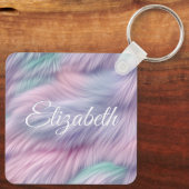 Porte-clés Pastel Rainbow Fur (Verso)