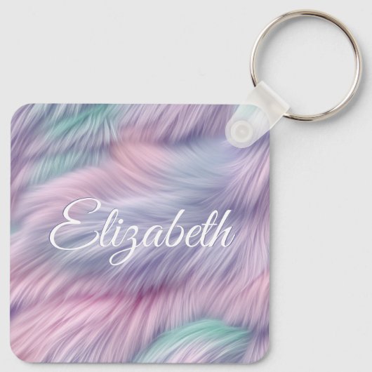 Porte-clés Pastel Rainbow Fur (Dos)