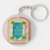 Porte-clés Pastel Vaporwave Pool Toast (Dos)