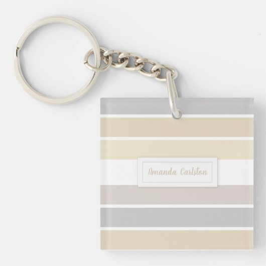 Porte-clés Pastel Winter Couleur Palette Script (Devant)