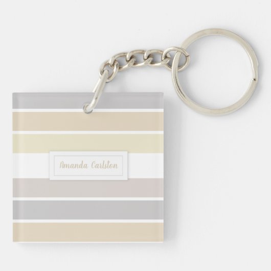 Porte-clés Pastel Winter Couleur Palette Script (Dos)