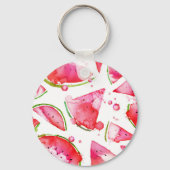 Porte-clés Pastèque à l'aquarelle 1 (Recto)