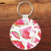 Porte-clés Pastèque à l'aquarelle 1 (Recto)