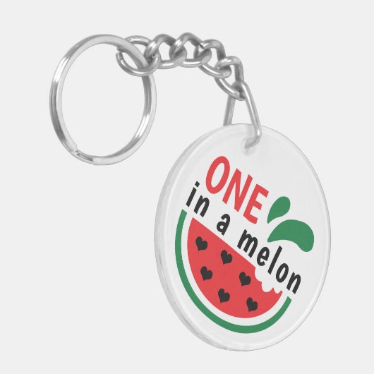 Porte-clés Pastèque de coeur ONE dans un Melon (Devant gauche)