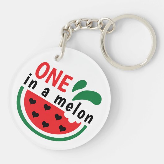 Porte-clés Pastèque de coeur ONE dans un Melon (Dos)