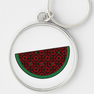 Porte-clés Pastèque de Palestine Broderie tatreez rouge