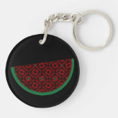 Porte-clés Pastèque de Palestine Broderie tatreez rouge (Dos)