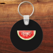 Porte-clés Pastèque Eté Aquarelle Fruit Tranches Juteux (Recto)