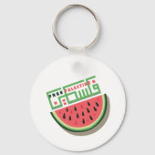 Porte-clés pastèque PALESTINE GRATUIT (Recto)