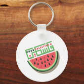 Porte-clés pastèque PALESTINE GRATUIT (Recto)