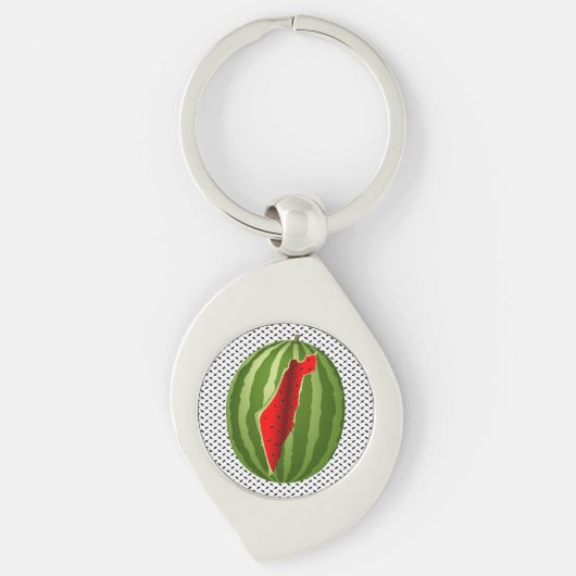 Porte-clés Pastèque Palestine - Slice (Devant)