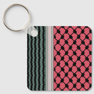 Porte-clés Pastèque palestinienne Hatta Keffiyeh Kufiya Folk