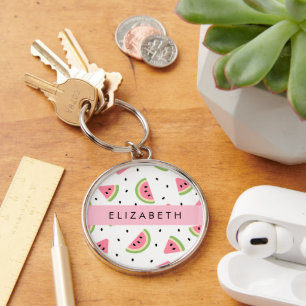 Porte-clés Pastèque Rose, Pâtes De Pâques, Votre Nom