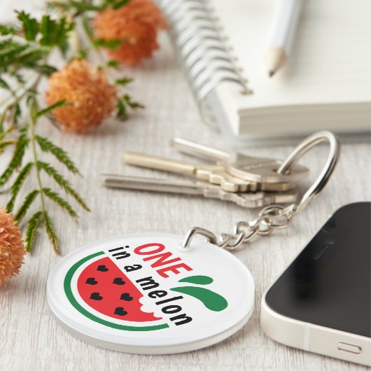 Porte-clés Pastèque sincère UN dans un melon (Devant droit)