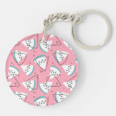 Porte-clés Pastèques colorées d'aquarelle (Dos)